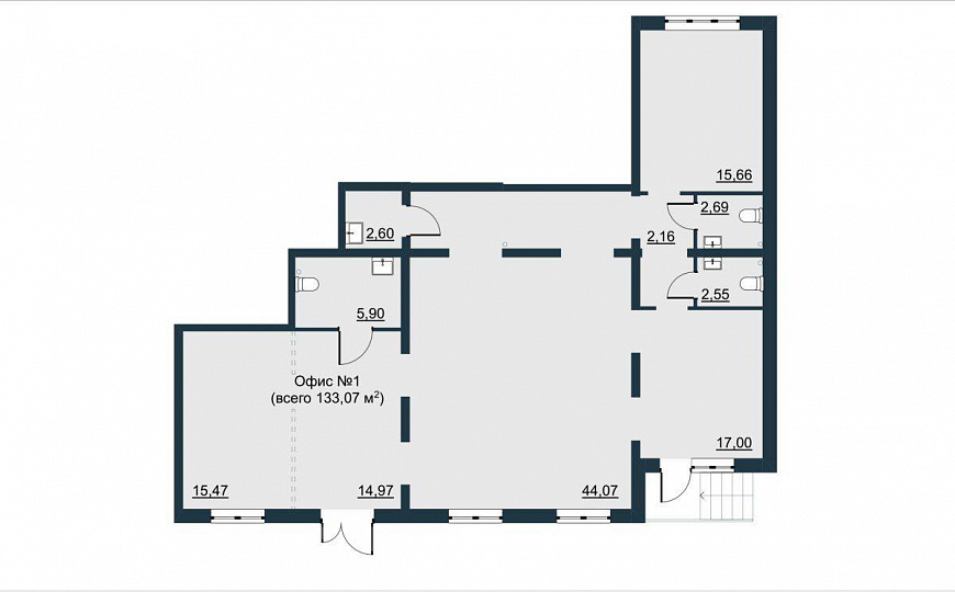 Торгово-офисное помещение 133 м2 фото