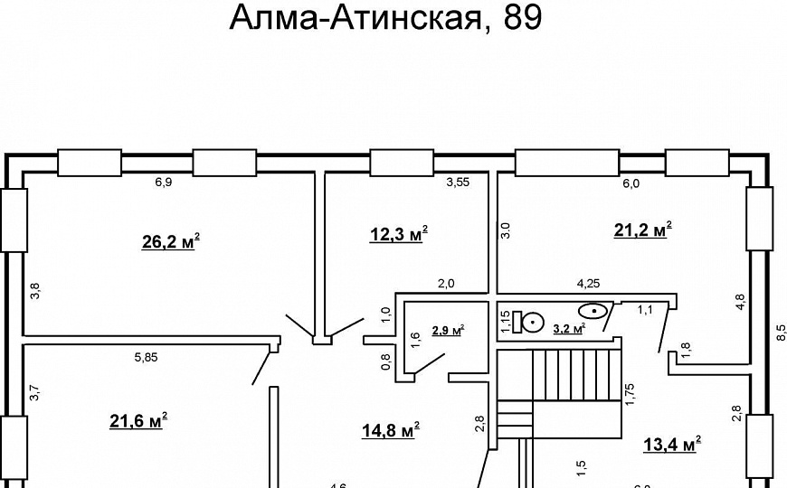 Аренда офисного помещения, 54,8 м2 фото