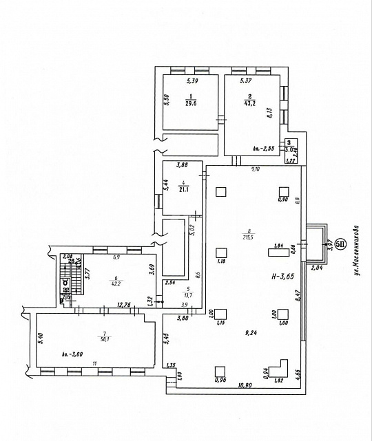 Центр/1 линия/1 этаж + Цоколь, 868,5 м² фото