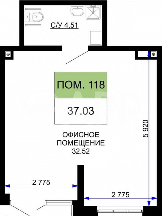 Сдам торговое помещение, 37,03 м² фото