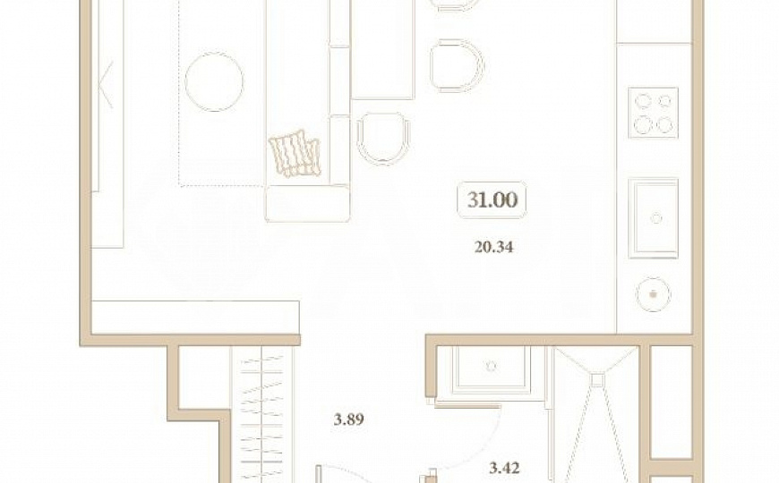 Продам апартаменты, 31 м² фото